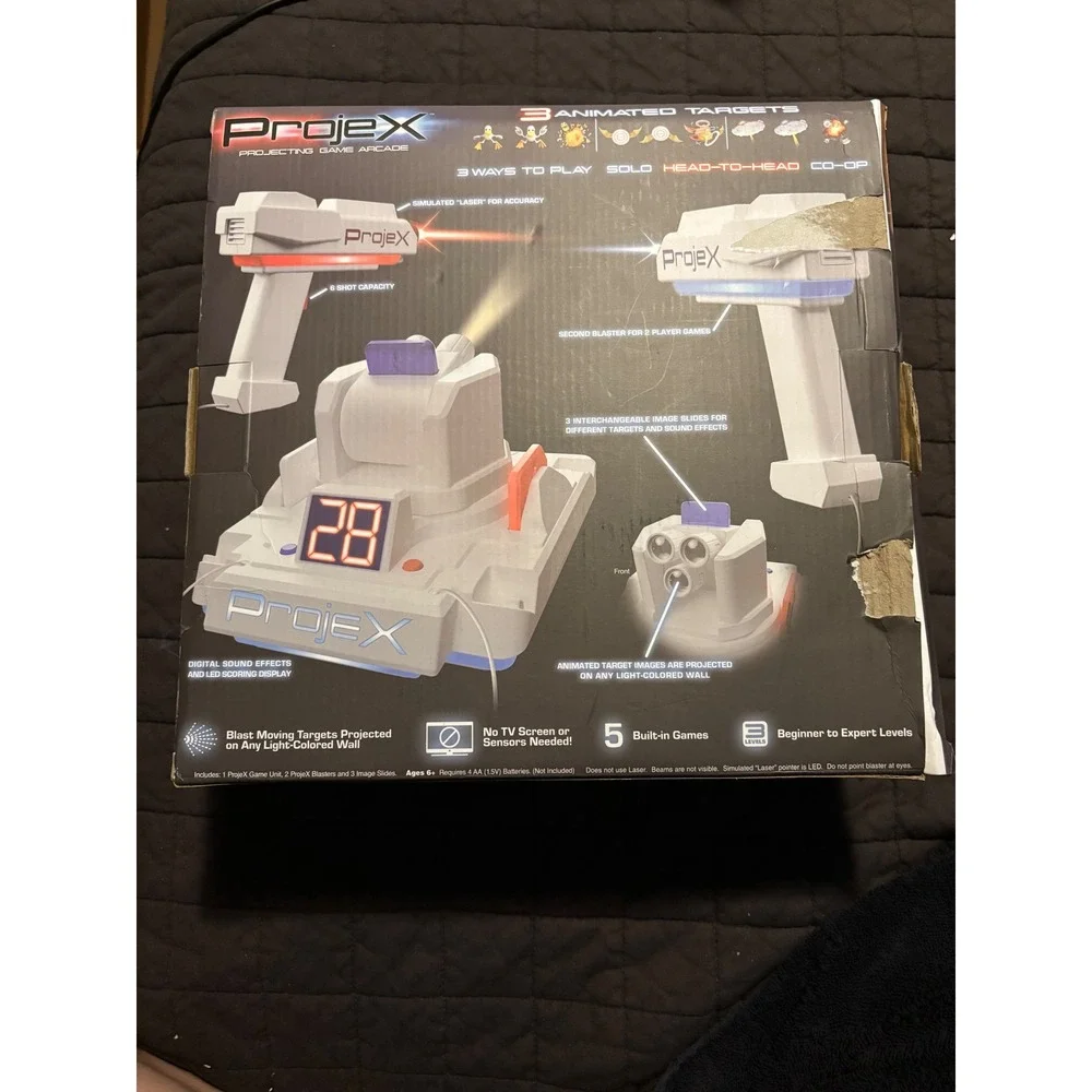 ProjeX Projecting Game Arcade Interactive Blaster Toy 2 Player Laser Tag System